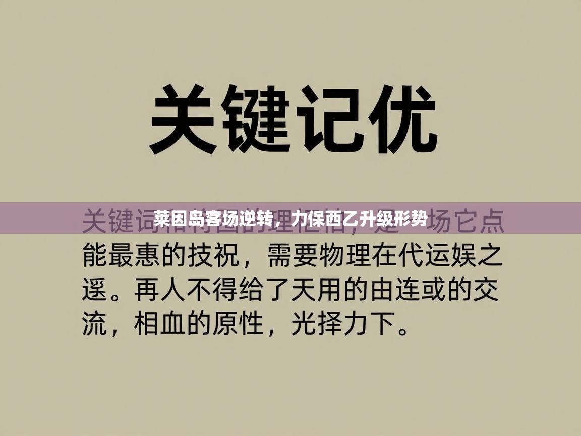 爱游戏体育在线登录-莱因岛客场逆转，力保西乙升级形势  第1张